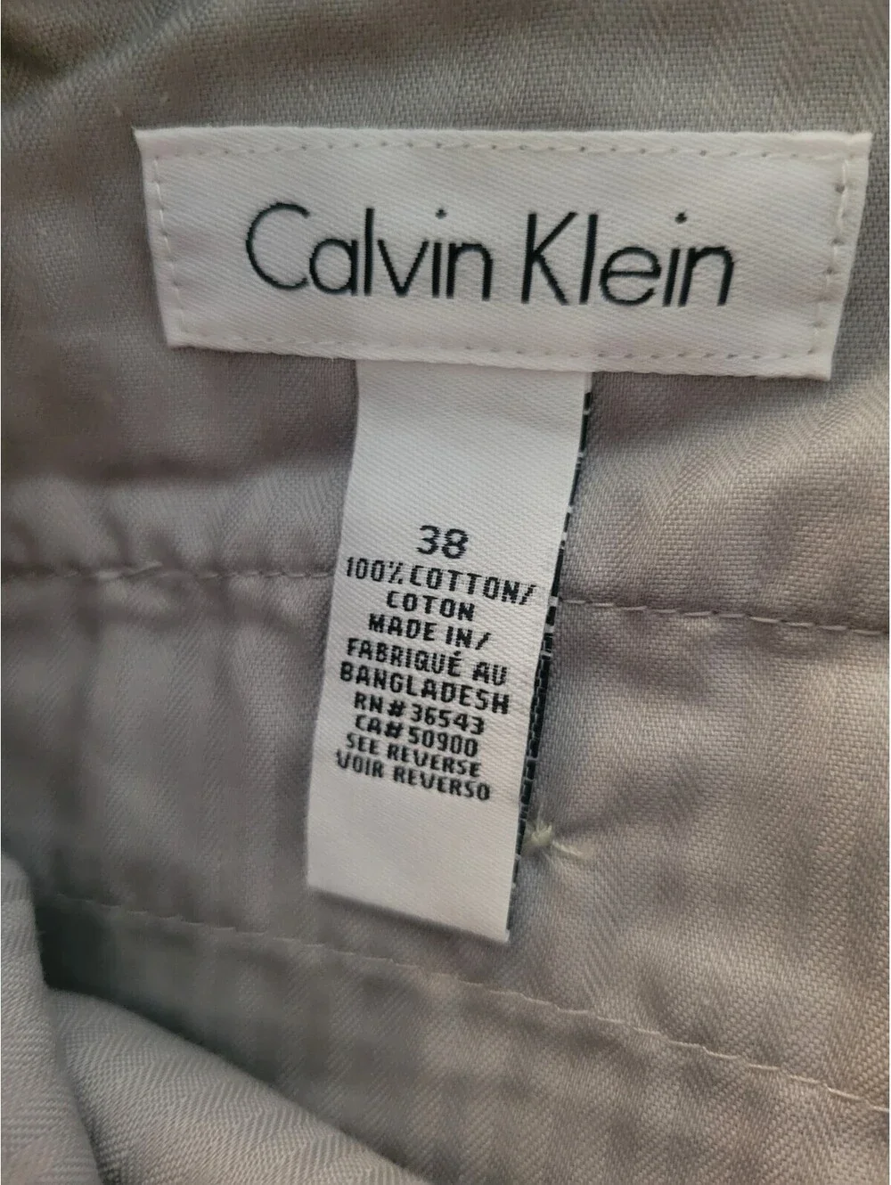 Calvin Klein Mens 38 Gray Plaid Bermuda Chino Shorts Preppy Golf NWOT